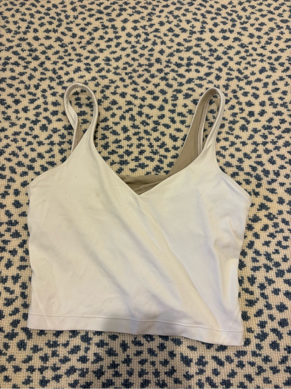 lululemon athletica White V-Neck Stretch Camisole